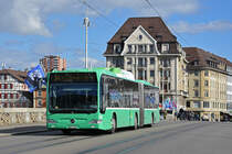 Mercedes Citaro 719, auf der Linie 34, überquert die Mittlere Rheinbrücke. Die Aufnahme stammt vom 26.02.2022.