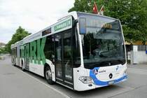 MB C2 G 222 der BOGG mit Gäupark Vollwerbung am 23.5.22 als Shuttle beim SBB Werk Olten.