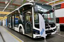 MAN Lion's City E von Engadin Bus am 23.5.22 im SBB Werk Olten.