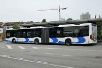 Heckansicht des MB C2 G Nr. 220 der BOGG am 22.5.22 beim Bahnhof Olten.