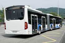 Heckansicht des MB C2 G Nr. 223 der BOGG am 22.5.22 beim Bahnhof Olten.