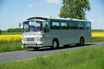 Jonckheere Volvo Bj. 1973  De Zigeuner , Mai 2022 beim 8. Oldtimerbustreffen in Bad Mergentheim 