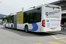 Heckansicht des MB C2 G 218 der BOGG am 22.5.22 beim Bahnhof Olten.