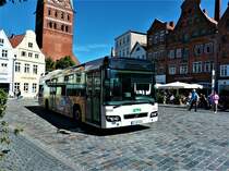 Ein Volvo 7700 Hybrid ( 201244)der KVG Lüneburg am Sande am 4.06.2022 