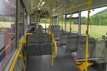 Fahrgastraum eines MAN Lion's City von Albus Salzburg. Aufgenommen 1.6.2022.