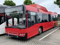 Ausrangierter Volvo 7700 CNG 129 von BERNMOBIL am 8.6.22 bei Volvo in Münchenbuchsee.