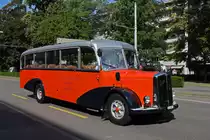 Saurer Bus mit Baujahr 1950 von Josef Sütterlin fährt zum Aeschenplatz. Die Aufnahme stammt vom 17.06.20222.