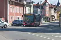 MAN New Lions City von Regionalverkehr Oberbayern (TS-KV 75) auf Betriebsfahrt in Traunstein, Herzog-Friedrich-Straße. Aufenommen 23.6.2022.
