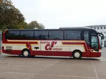 MAN Lion's Coach von Dalstra Reizen aus den Niederlanden im Stadthafen Sassnitz am 20.10.2019
