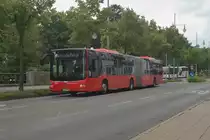 MAN Lion's City von Regionalverkehr Alb-Bodensee (UL-A 9546) in Friedrichshafen, Friedrichstraße. Aufgenommen 28.6.2022.