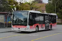 Mercedes Citaro 20 der BGU, auf der Linie 23, fährt zur Haltestelle beim Bahnhof Grenchen Süd. Die Aufnahme stammt vom 26.04.2022.