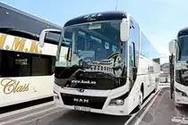 MAN R09 Lion's Coach der H.M. Kristiansens Automobilbyrå AS im Hafen von Oslo am 17. Juni 2022.