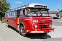 Heckpartie eines Historischen Volvos am 18. Juni 2022 am Norwegisches Eisenbahnmuseum Hamar.