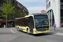 Mercedes Citaro 178, fährt als Dienstfahrt zur Haltestelle beim Bahnhof Thun. Die Aufnahme stammt vom 21.04.2022.