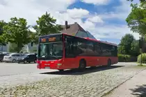 MAN Lion's City von Regionalverkehr Oberbayern (M-RV 2633) als Linie 9608 in Mittenwald Bhf. Aufgenommen 11.7.2022.