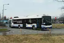 ZVB 170 der Zugerland Verkehrsbetriebe mit Anhänger 502 als Fahrt 1080 (Doetinchem - Groenlo) in Doetinchem, Hamburgerbroeklaan, am 23.03.2015, 15.27u. Für Testeinsatz bei Arriva Nederland mit NL-Kennzeichen (68-BFS-8). Digi Bild 99579.