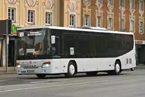Setra S 400er-Serie von DB Regionalverkehr Alb-Bodensee (CW-HA 802) als Schienenersatzverkehr in Garmisch-Partenkirchen, Bahnhofstraße. Aufgenommen 4.8.2022.