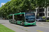 Mercedes Citaro 7019, auf der Linie 48, fährt zur Endstation am Bahnhof SBB. Die Aufnahme stammt vom 05.07.2022.