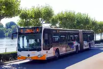 Mercedes Citaro C2 G  Mainzer Verkehrsgesellschaft , Wiesbaden-Biebrich August 2022