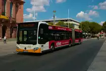 Mainzer Mobilität Mercedes Benz Citaro 2 G Wagen 912 am 16.08.22 am Höfchen in der Innenstadt