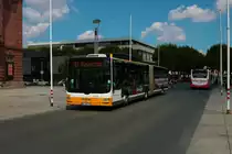 Mainzer Mobilität MAN Lions City G Wagen 768 am 16.08.22 am Höfchen in der Innenstadt