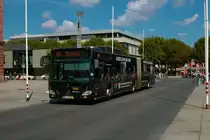 Mainzer Mobilität Mercedes Benz Citaro 2 G Wagen 905 am 16.08.22 am Höfchen in der Innenstadt