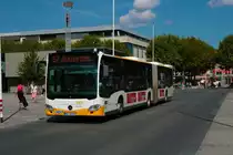 Mainzer Mobilität Mercedes Benz Citaro 2 G Wagen 947 am 16.08.22 am Höfchen in der Innenstadt