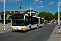 Mainzer Mobilität Mercedes Benz Citaro 2 G Wagen 970 am 16.08.22 am Höfchen in der Innenstadt