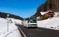 Setra S215 UL (Traditionbus Südbaden) im Linieneinsatz als 7270 nach Furtwangen bei Furtwangen 15.1.22