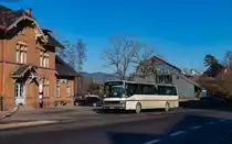 Setra S215 UL (Traditionbus Südbaden) im Linieneinsatz als 7206 nach Yach in Elzach 15.1.22