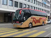 Setra S 511 HD unterwegs in der Stadt Basel am 28.08.2022