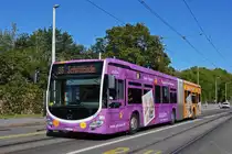 Mercedes Ciatro 7017 mit der Adullam Werbung, auf der Linie 36, fährt bei der Haltestelle ZOO Dorenbach ein. Die Aufnahme stammt vom 12.09.2022.