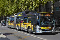 Scania Citywide LE HSL, Naturgasantrieb, im Stadtverkehr von Grenoble im Einsatz. 17.09.2022