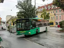 Graz. Am 17.09.2022 war ein Grünerbus MAN Lion's City auf der Linie 681. Der Bus aus Richtung Wundschuh kommend erreicht hier soeben seine Endstation, den Griesplatz.