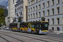 Irisbus Citelis, fährt nahe dem Bahnhof von Grenoble an mir vorbei. 09.2022

