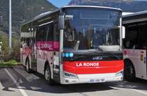 Otokar Vectio C, steht auf dem Busparkplatz am Bahnhof von Bourg-St.-Maurice. 09.2022
