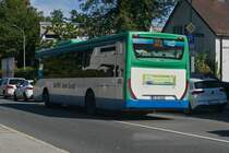 Iveco-Irisbus Crossway (M-RV 9427) als Linie 372 in Wolfratshausen, Sauerlacher Straße. Aufgenommen 25.8.2022.
