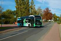 Stadtverkehr Maintal Mercedes Benz eCitaro am 04.10.22 in Maintal Ost
