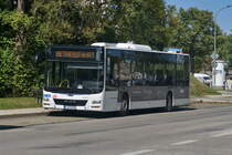 MAN Lion's City von Regionalverkehr Oberbayern (M-RV 6005) an der Haltestelle Bad Tölz, Bahnhof. Aufgenommen 30.8.2022.
