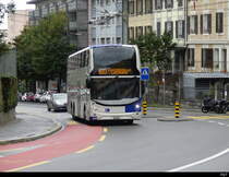 TL - Alexander Dennis Nr.544 unterwegs in der Stadt Lausanne am 01.10.2022