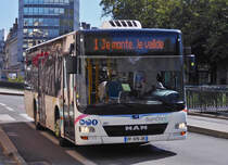 MAN Lion’s City, in den Straen von Chambery unterwegs. 09.2022