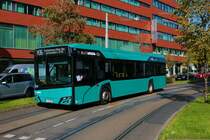 ICB Wasserstoff Solaris Urbino 12 Wagen 555 am 06.10.22 in Frankfurt am Main