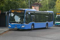 Mercedes-Benz Citaro 2. Generation der MVG/Baumann (Bus 9651, M-JJ 1630) als Linie 136 an der Haltestelle Solln Bahnhof Wendeschleife. Aufgenommen 25.8.2022.