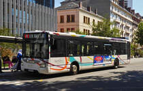 Iveco Urbanway von Synchrobus kommt am Bahnhof von Chambery an. 09.2022