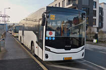 SK 8585, OTOKAR Territo U, vom Busunternehmen Schneider stand am Bahnhof in Ettelbrück. 12.2022