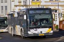DC 4464, Mercedes Benz Citaro, von Demy Cars, hat seine Fahrt soeben von der Stadt Luxemburg nach Mersch begonnen. 12.2022   