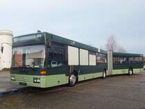 Mercedes O 405 als Kantine (ex Gersthofer Verkehrsgesellschaft, exex Stadtwerke Ulm) in Neubrandenburg am 21.12.2019
