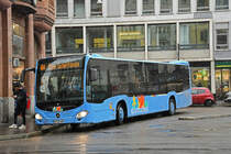 Mercedes Citaro von Distribus, auf der Linie 604, wartet am 10.12.2022 an der Endstation an der Schifflände.