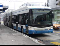 VBZ -Hess Trolleybus Nr.77 in Zürich Altstetten am 17.12.2022