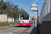 Wien: Mercedes-Benz Citaro 2. Generation der Wiener Linien (Bus 8833, W2824-LO) als Linie 62A an der Haltestelle Bahnhof Meidling, Eichenstraße. Aufgenommen 23.9.2022.